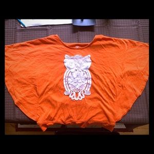 Orange with lace owl Girls L